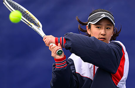 The Winsor school student playing tennis