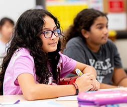 teacher and student at girls private school in Boston
